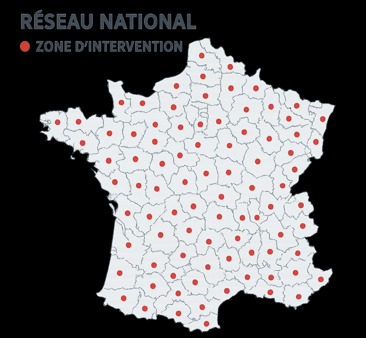 Carte zone d'intervention